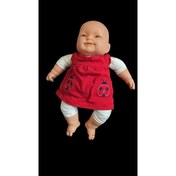 Berenguer Baby Doll 13" Toy red dress  cloth body cuddly collectible - Picture 12 of 13